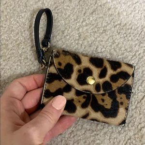 JCrew Leopard Print Card Case